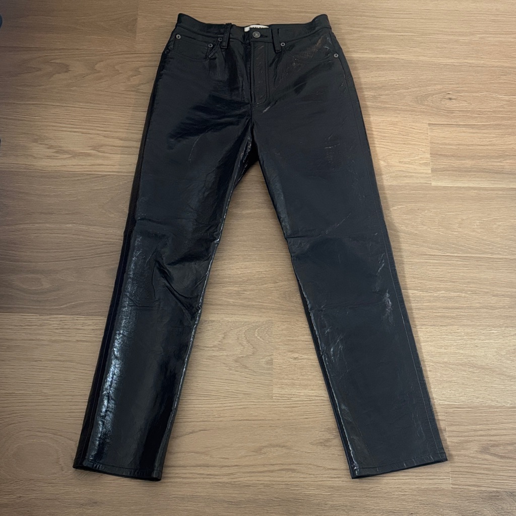Agolde Patent Navy Leather Pants